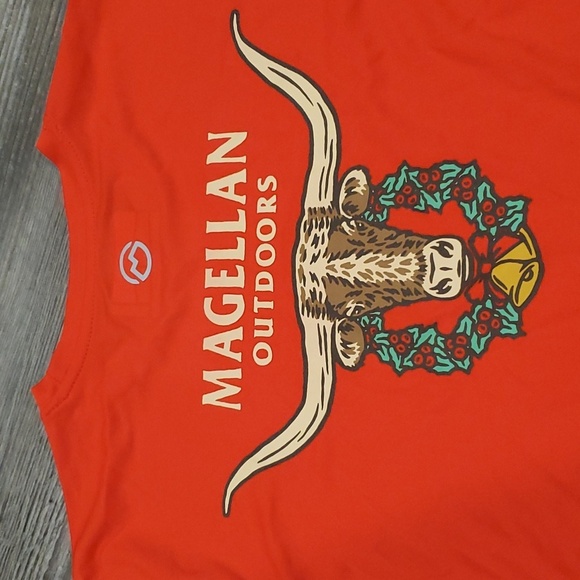 Magellan Outdoors Holiday Collection Christmas Boyfriend Fit Shirt Size XS - Picture 2 of 5